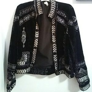 Velvet beaded jacket